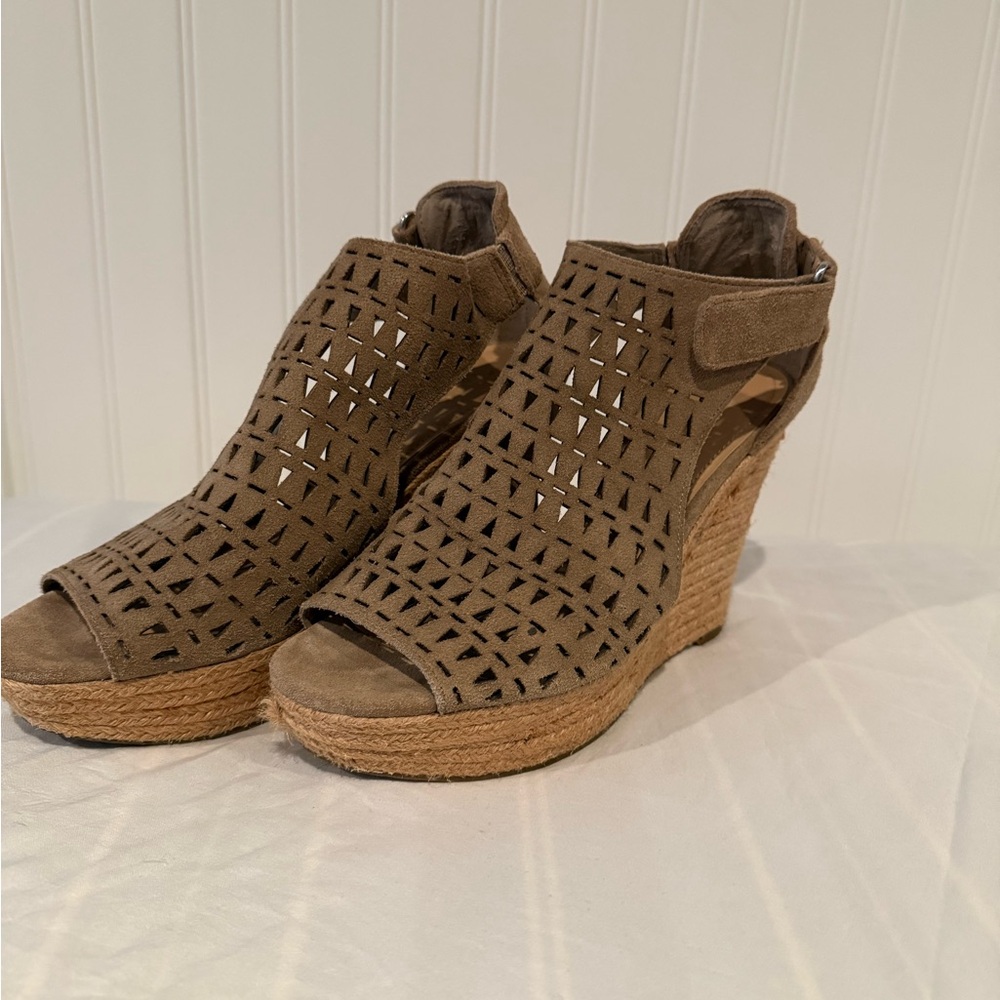 Marc Fisher Beige Suede Sandals